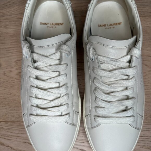Saint Laurent Court Classic Python Low-Top 'White'| Womens: 38 - Picture 2 of 16